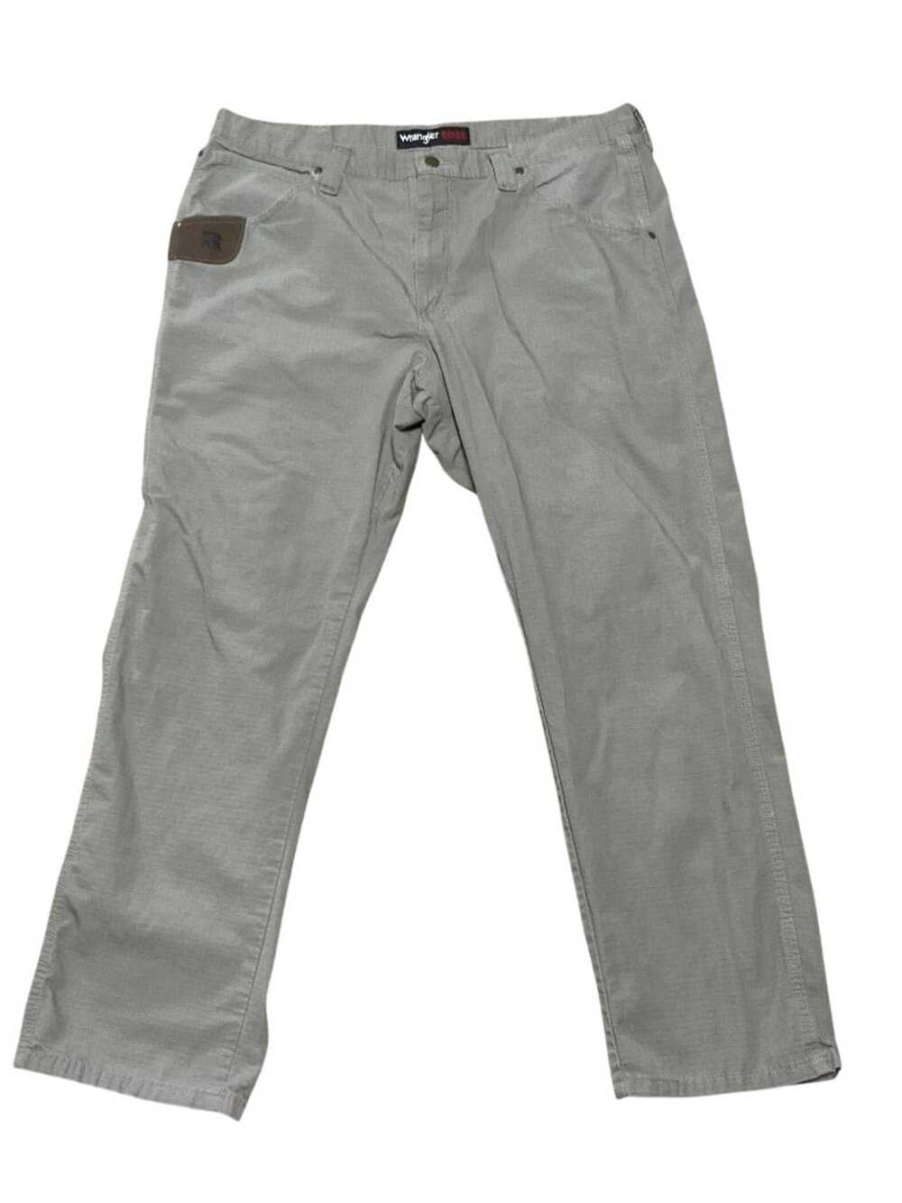 Wrangler Riggs Rip Stop Pants Sz 38 X 30 Tan Khaki Phone Pocket Workwear Mens